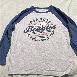 Peanuts Beagles Long Sleeve Shirt-Kids size 8